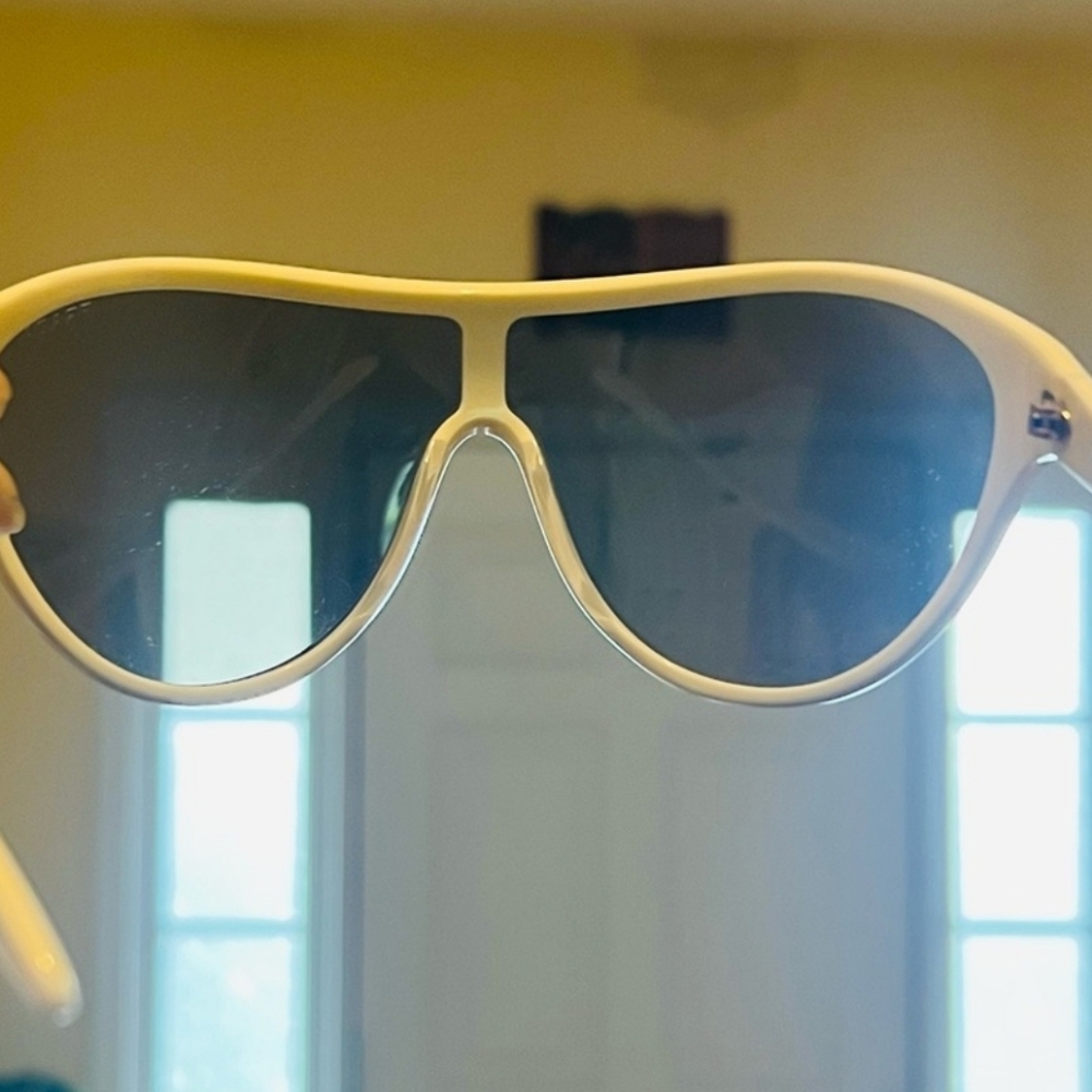 Prada Shield Sunglasses - Prada White Sunnies - White Shades- Prada White Shades - Picture 8 of 8